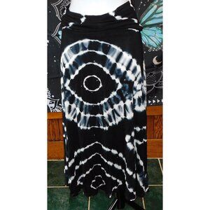 I-N-C International Concepts Black Evil Eye Tie Die Maxi Skirt